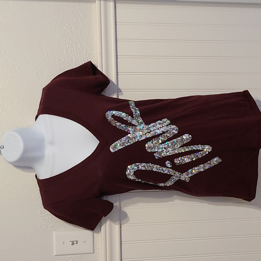 Pink V neck Top